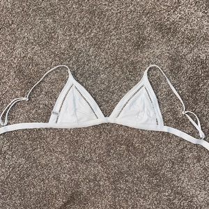 White triangle bikini top.
